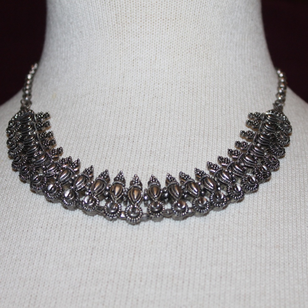 Silver statement necklace  India